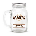 SAN FRANCISCO GIANTS GLASS MASON JAR w/chocolate baseballs